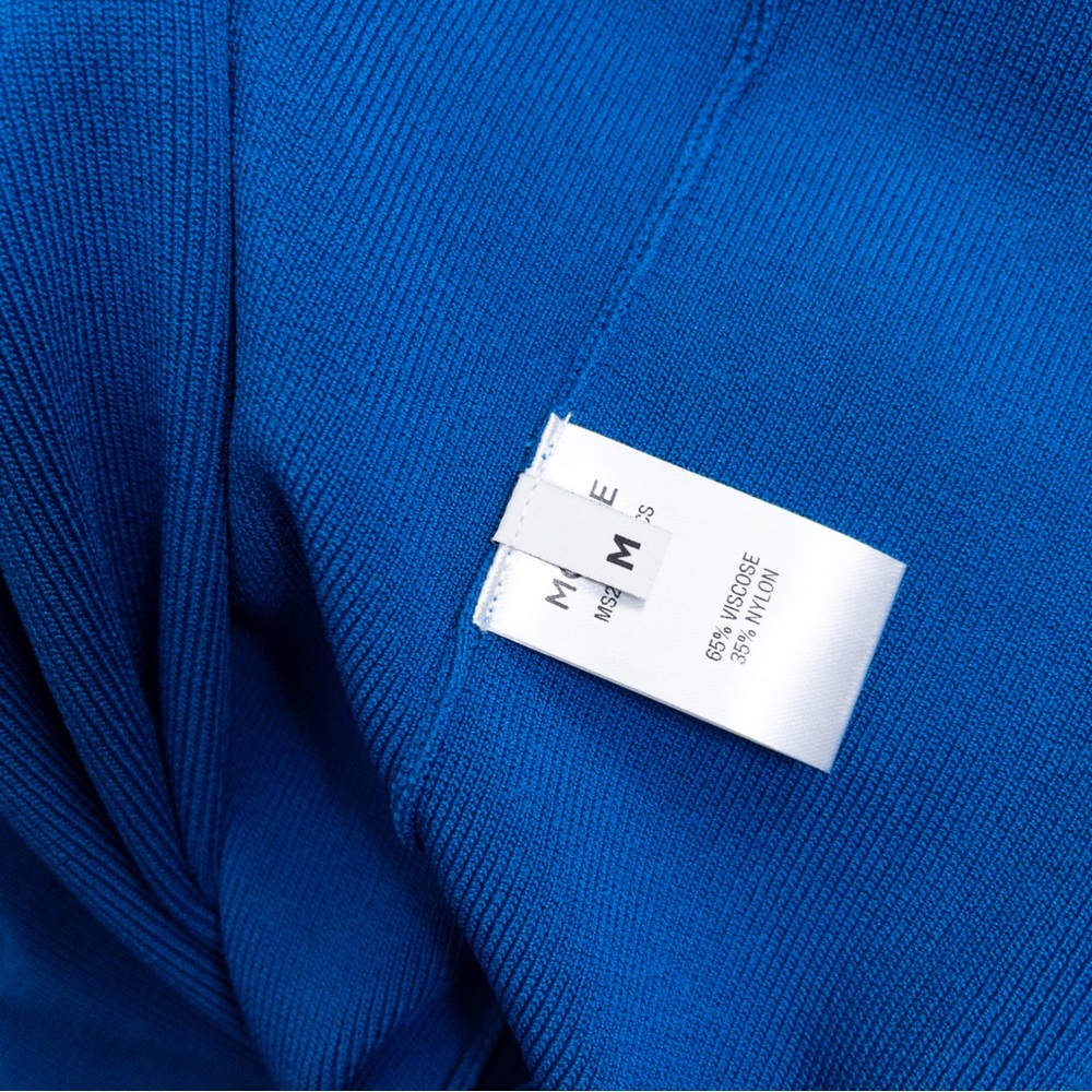 MONSE Royal Blue Long Sleeve Midi Dress with Open Back - Picture 12 of 15
